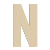 HILAZA 17 Inch Large Wooden Letter N, 1/4 in Thick Big Wood Letter for Wall Decor Crafts