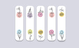 woopme Set of 5 Magnetic Romantic Flowers Art Bookmark for Book Lovers Readers Students Gift Magnetic Page Clips Folding