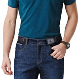 Aadikart Comfortable Invisible/No Buckle/Vbuckleless/Vno Show Belt For Casual & Formal Wear (Black, Free, 3, 3, Centimetres)