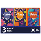 Kleenex OnTheGo Facial Tissues, 3 OnTheGo Packs, 10 Tissues per Box, 3Ply (30 Total Tissues), Packaging May Vary