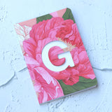 Mimikry Alphabet Initial A Premium Soft Bound Notebook Diary For Girls And Women, A5, 80 Gsm, 192 Ruled Pages, Floral Design (G)