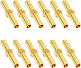 JoyTube Brass Hose Barb Fitting Metals Splicer Mender, 1/4 Barb Hose Union Fuel Gas Water Air (Pack of 50)