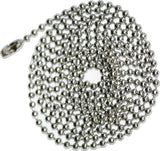 Advantus 75417 Id Badge Holder Chain, Ball Chain Style, 36-Inch Long, Nickel Plated, 100/Box