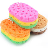 3 Pcs Bath Sponge For Women/Men Exfoliating Body Sponges Bath Sponges 3 Colors Pouf Foam Loofahs Sponge To Spa Reusable -Like New