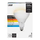 Feit Electric BR40 LED Light Bulb, 150W Equivalent, Dimmable, 5CCT, E26 Medium Base, 90 CRI, 2175 Lumens, Adjustable White, 13.7