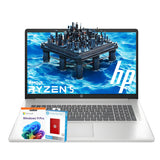 HP 17 Business Laptop Computer, 64GB RAM, 1TB Storage (512GB PCIe + 500GB P500 Portable), 17.3 FHD 1080p IPS LED Display, AMD Ry
