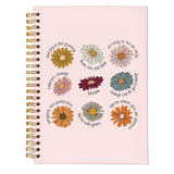 Yetmadi Inspirational Pink Floral Positive Affirmations Notebook for Work
