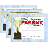 Hayes Publishing Very Important Parent Award, 8.5-Inch X 11-Inch, 30 Per Pack, 3 Packs (H-Va641-3)