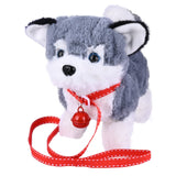 WorWoder Plush Alaska Toy Puppy Electronic Interactive Pet Dog - Walking, Barking, Tail Wagging, Stretching Companion Animal for