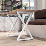 DR.IRON Metal White Table Legs 28''H, Heavy Duty Desk Legs for Dinning Table, Coffee Table, Kitchen Table (Without Boards), Set