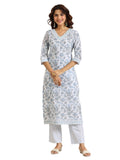 Libas Women'S Cotton Kurta Sets (400542_White_M)