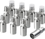 Racewill 12 Pack Hydraulic Hose Fittings: 3/8 I.D. Hose x 3/8 NPTF Male with Protection Cover, Hydraulic Hose End Crimp Fitting