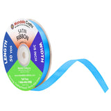 Mandala Crafts Baby Blue Satin Ribbon for Crafts - 50 Yards 3/8 Inch Wide Fabric Ribbons for Gift Wrapping, Flower Bouquets, Hai
