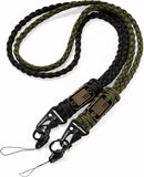 ParaDance Heavy Duty Key Lanyard w/Cool USA Flag for Keys Mens, Durable Braided Paracord Lanyard for ID Badges Whistle Camera, R