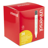 Universal UNV43655 Broad Chisel Tip Dry Erase Marker Value Pack Black (36/Pack)