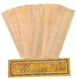 10 Egyptian Papyrus Paper Blank Bookmarks for Art Projects and Schools 7.2 x2.0 inch (5x18 cm) by CraftsOfEgypt