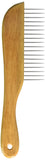 OmniPet Wooden Handle Comb for Grooming Long Haired Cats & dogs - Pet Detangler Brush for Long & Curly Hair - Comb Removes & Pre