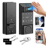 Smart Lock with Palm Vein&Facial Recognition& Fingerprint Keyless Entry Door Lock, Built-in Wi-Fi Deadbolt with Security Camera&