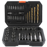 Miofth Screw Extractor Set and Left Hand Drill Bit Set - 48 Piece Easy Out Bolt Extractor Kit for Removing Damaged, Frozen, Stud