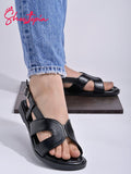 Shoetopia Women'S Girls-Snd-190 Flat Sandal-4 Kids Uk (Girls-Snd-190-Black)-Eu37,Black,4,B0D4VTTZ2H