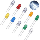 EBOOT 50 Pcs Clear LED Light Emitting Diodes Bulb LED Lamp, 5 mm (10 Colors)