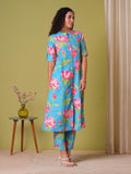 Anni Designer Women'S Rayon Viscose Straight Printed Kurta With Pant (Ladat Green-Vks04_5Xl_Green_Xxxxx-Large),Green,5XL,,,