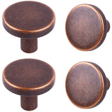 YOIPE 4 Pcs Brass Round Black Zinc Alloy Kitchen Cabinet Window Knobs Cupboard Door Knobs Drawer Handle Pulls Dresser Knobs with