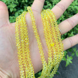 1000pcs Czech Faceted Flat Bicone Rondelle Crystal Glass Beads 6x4mm Small Bulk Light Topaz #5305