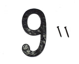 5.5Hotel House Door Numbers Cast Iron Black (Black(Nine), Large)