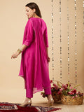Gosriki Women'S Cotton Blend Printed Straight Kurta With Pant & Dupatta (Zaklina Rani-Gs_L_Pink_Large),Pink,,B0CJY769BZ