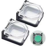 2Pcs Power Push Button Switch Cover Collision Resistant Dustproof Safety Switch Protector for 39 * 34mm Square Mounting Hole Mom