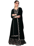Libas Women'S Velvet Kurta Set (49496_Green