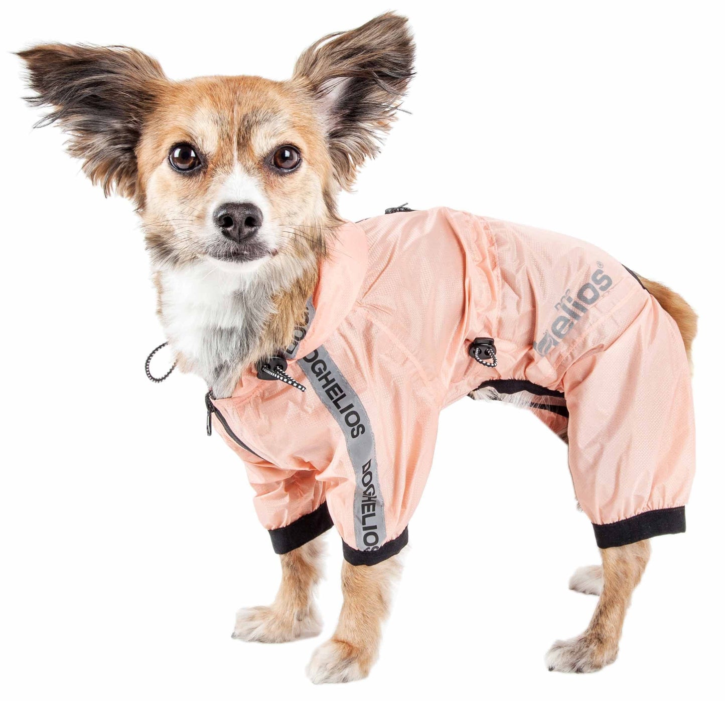 Dog Helios Torrential Shield Waterproof And Adjustable Full Body Dog Raincoat, Xl, Pink