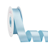 Laferri Double Faced Blue Topaz Satin Ribbon,1 X 25 Yards,Fabric Light Blue Ribbon Use for Gift Wrapping DIY Craft Floral Bouque