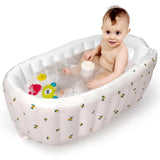 Mink Inflatable Baby Bathtub with Built-in Air Pump, Newborn to Toddler Bath Tub,Portable Travel Shower Basin with Back Support,
