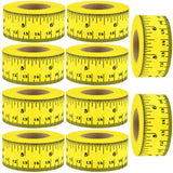 ChromaLabel 1 Inch Adhesive Measuring Tape with Ruler, Flexible Measuring Tape, Yellow, 12 Inch - Case of 10