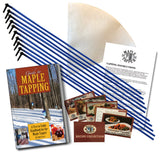MAPLE TAPPER Maple Syrup Tree Tapping Kit - (10) Spiles + (10) 3' Tubes + (1) 1 QT Maple Sap Filter + 80 Page Book Guide to Mapl
