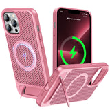 ZHOGTNEG for Magnetic Heat Dissipatio case for iPhone 13 Pro, for MagSafe, Coolingf Drop Protection, Adjustable Kickstand case,