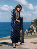Gosriki Women'S Rayon Viscose Straight Leheriya Printed Kurta With Pant & Dupatta (Doremi Navy-Vks05-Gs_3Xl_Navy_Xxx-Large),Navy Blue,3,B0F8ZWRZZM