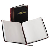 Boorum & Pease Log Book with Black/Red Covers, Record Rule, 103/8 x 81/8, 150 Pages (G21150R), White
