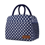 douyadady Lunch Bag Women/Men Lunch Box Women/Men (Blue+White dots)