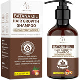 Batana Oil Hair Growth Shampoo - Onion Extract Infused, Organic Natural Formula with Rosemary & Argan Oil - Reduces Hair Loss, S