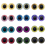 Julie Wang 20Pairs 18mm Owl Bird Animal Eyes Flatback Glass Cabochon for Art Sculptures Props Masks Fursuits Jewelry Making Taxi