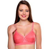 Trylo Women'S Non-Wired Bra (Krutika Plain_Coral_36D),Coral,36,B07Y3YC2RY
