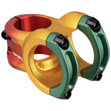 Spank Spoon 350 Stem,Rasta(Diameter 35mm, Length: 35/43mm, Rise: 0), Chamfered bar clamp, Ultra-Short Stack Height, Bicycle Stem