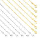 SANNIX 50 Pack Necklace Chains Bulk for Jewelry Making 18 Inches Cable Chain Necklace for DIY Jewelry Making, Silver and Gold