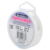 Beadalon SuppleMax Illusion Beading Cord, 0.60 mm / 0.024 in, Clear Monofilament, 50 m / 164 ft
