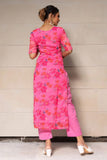 Gosriki Women'S Rayon Floral Printed Straight Kurta With Pant & Dupatta (Aamantran-Pink-Gs_Xxl_Pink_Xx-Large),Pink,2,B0BXLT5FFV