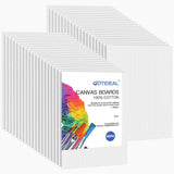 Gotideal Canvas for Painting, 40pcs 9x12 Primed Bulk Painting Canvas Board for Kids and Adults, White Blank Canvas Panels for Ac