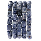 Natural Blue Sodalite Cylinder Tube Beads 10x14mm 38cm/str Loose Semi Gemstone Stone Beads for Making Bracelets Necklace